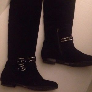 BCBGeneration CRISTINA Black OTK Boot Buckle 10B